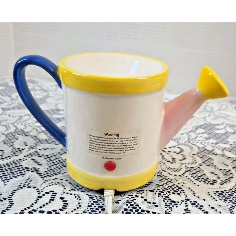 Electric Wax Warmer Gardening Theme Watering Can Daffodils Butterflies Pastels